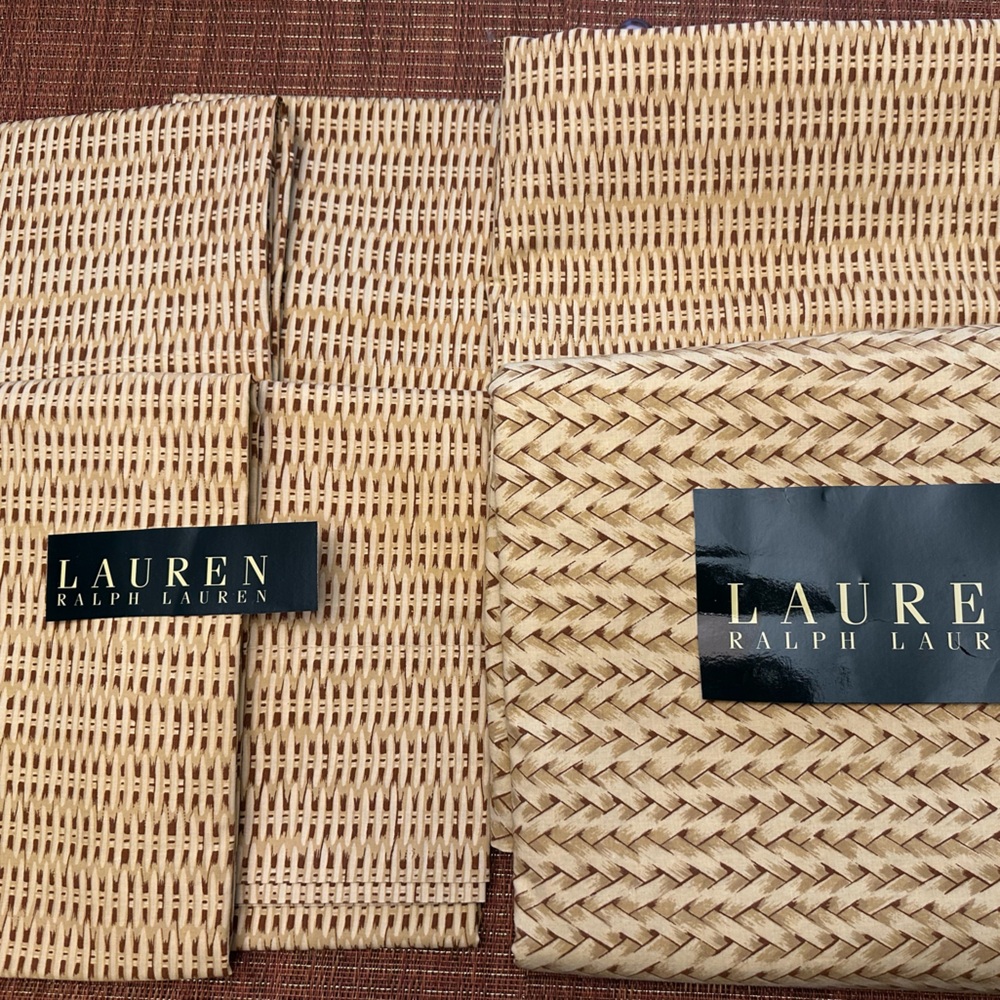 Lauren Ralph Vintage 6 Piece Queen Desert Plain QUEEN Sheet set